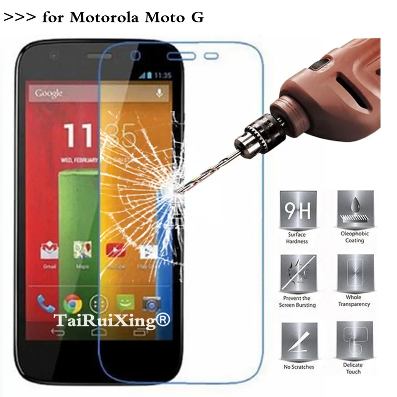 

2.5D 0.26mm 9H Tempered Glass Screen Protector For Motorola Moto G XT1028 XT1031 XT1032 Toughened Protective Film For Moto G