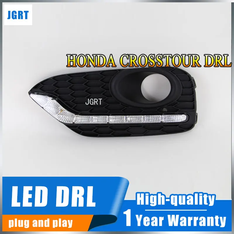  car styling 2014-2015 For Honda Crosstour LED DRL ForCrosstour led fog lamps daytime running light  - 32838900366