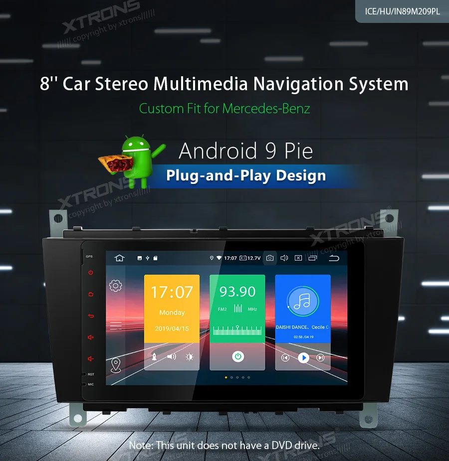 Excellent 8" Android 9.0 Pie OS Car Multimedia Navigation GPS Radio for Mercedes Benz CLK-Class W209 2005-2006 & G-Class W463 2006-2008 1