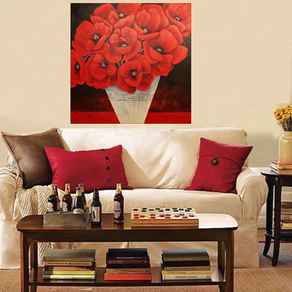 Online kopen wholesale rode papaver art uit china rode papaver art ...