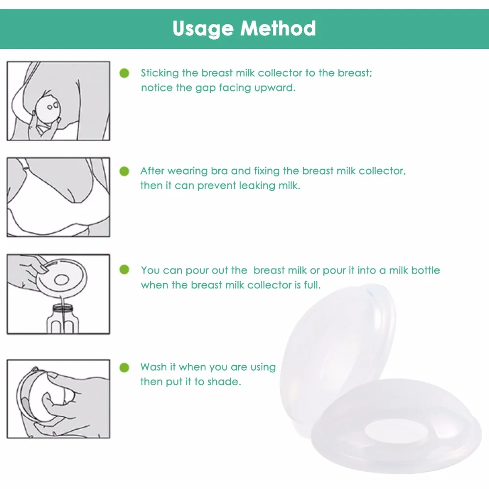 2 шт./лот, мешок для сбора грудного молока, многоразовый силиконовый держатель на присоске, для беременных, послеродовой Бюстгальтер для кормления