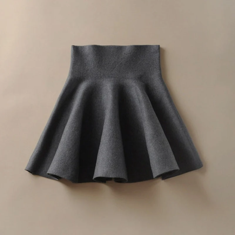 

H56 Fashion Women Casual A-Line Short Flared Pleated Skirt Stretch High Waist Short Mini Skirts