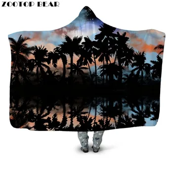

Hooded Blanket Office Quilts Sofa Bedding Kids Anime Newest Fashion Cloak Adults Wearable 3D Printed Travel Airplane Cloak Coats