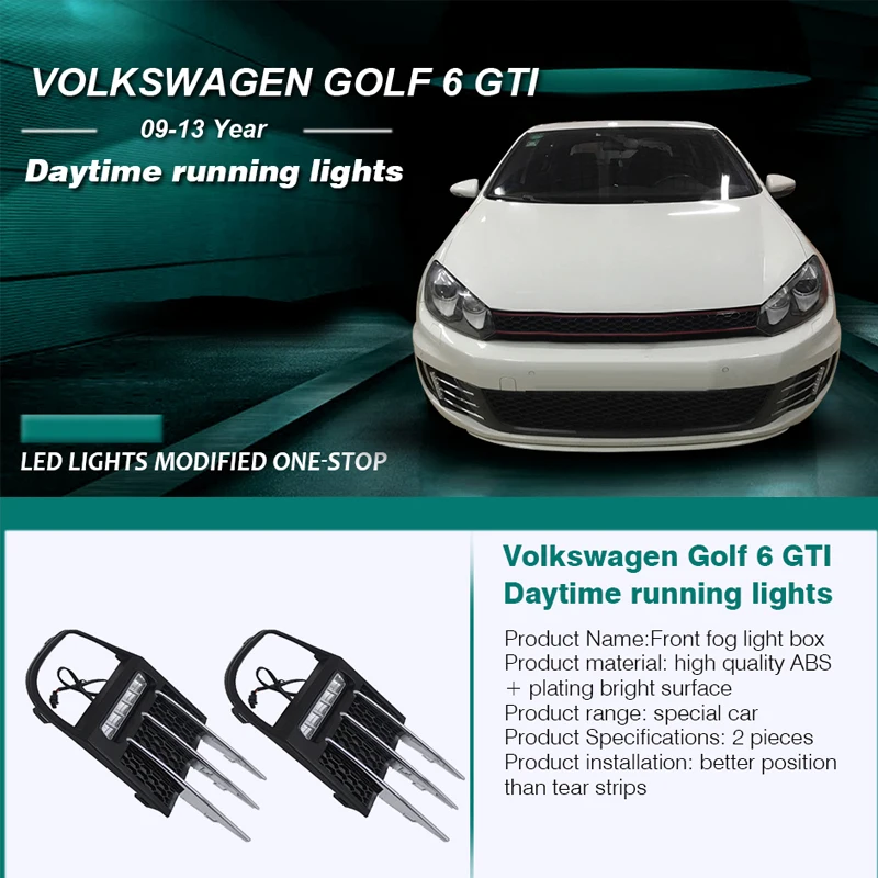 Hlxg стайлинга автомобилей светодиодный DRL Дневной Бег светильники для Volkswagen Golf 6 MK6