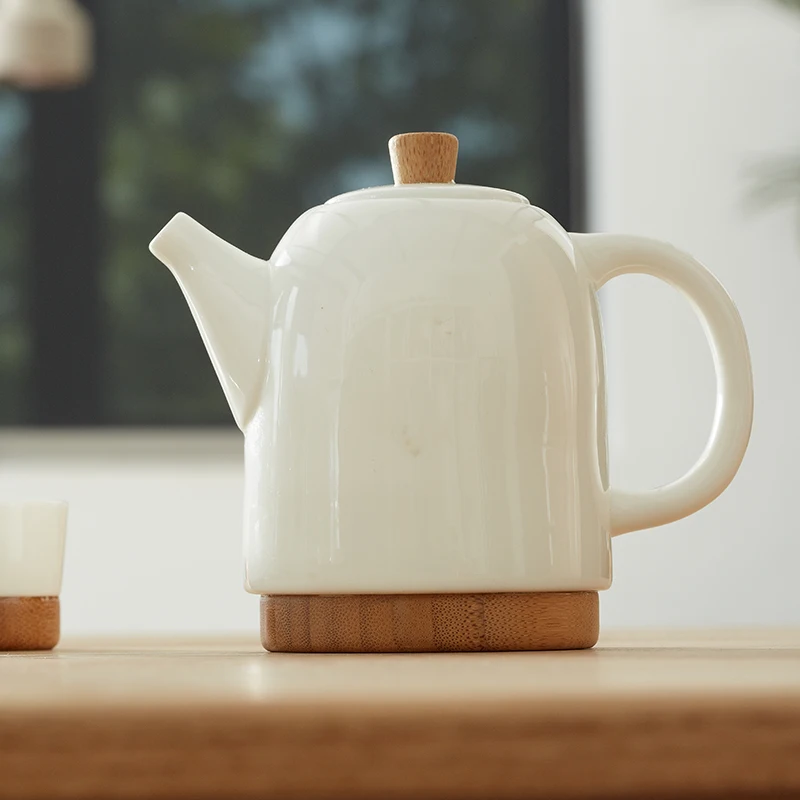 

ZEN'S BAMBOO PLUMP Teapot Teapot set Bone China Ceramic Teapot with Two Cups