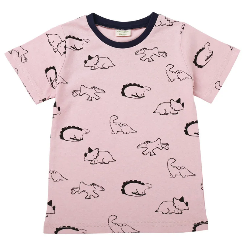 Г. Футболка для мальчиков и девочек детские базовые футболки с рисунком рыбы, Детская Хлопковая одежда дизайнерские рубашки для маленьких мальчиков От 2 до 8 лет, Акула, динозавр - Цвет: S