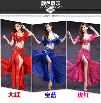 

Belly Dance Costumes Women Bellydance Costume Carnival Bra Belt Long Skirt Bollywood Indian Clothing Exotic Dancewear new