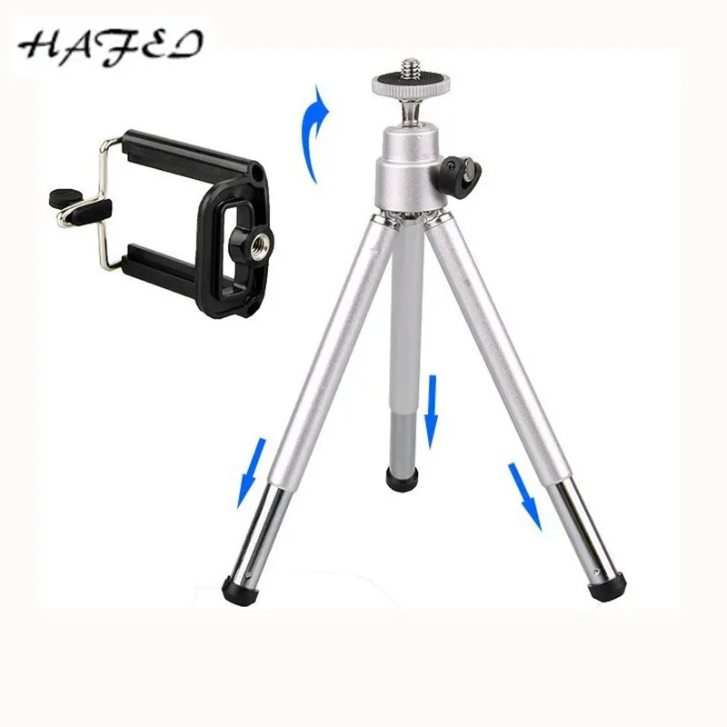 HAFEI Mini Silver Tripod Stand Holder for Mobile Cell