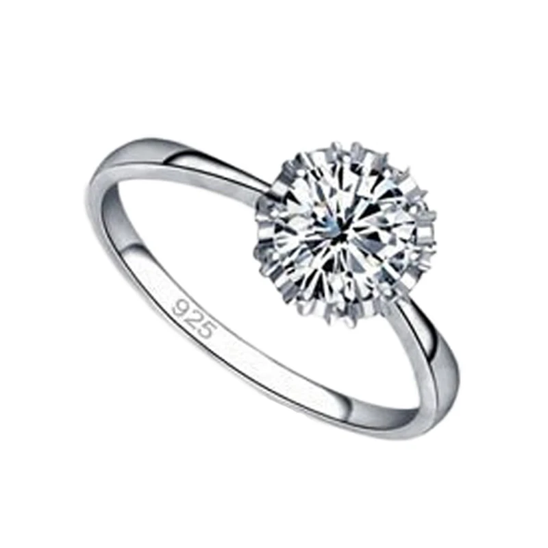 Женское кольцо из серебра 925 пробы с фианитом 4 размера|jewelry magnet|jewelry usb flash drivejewelry