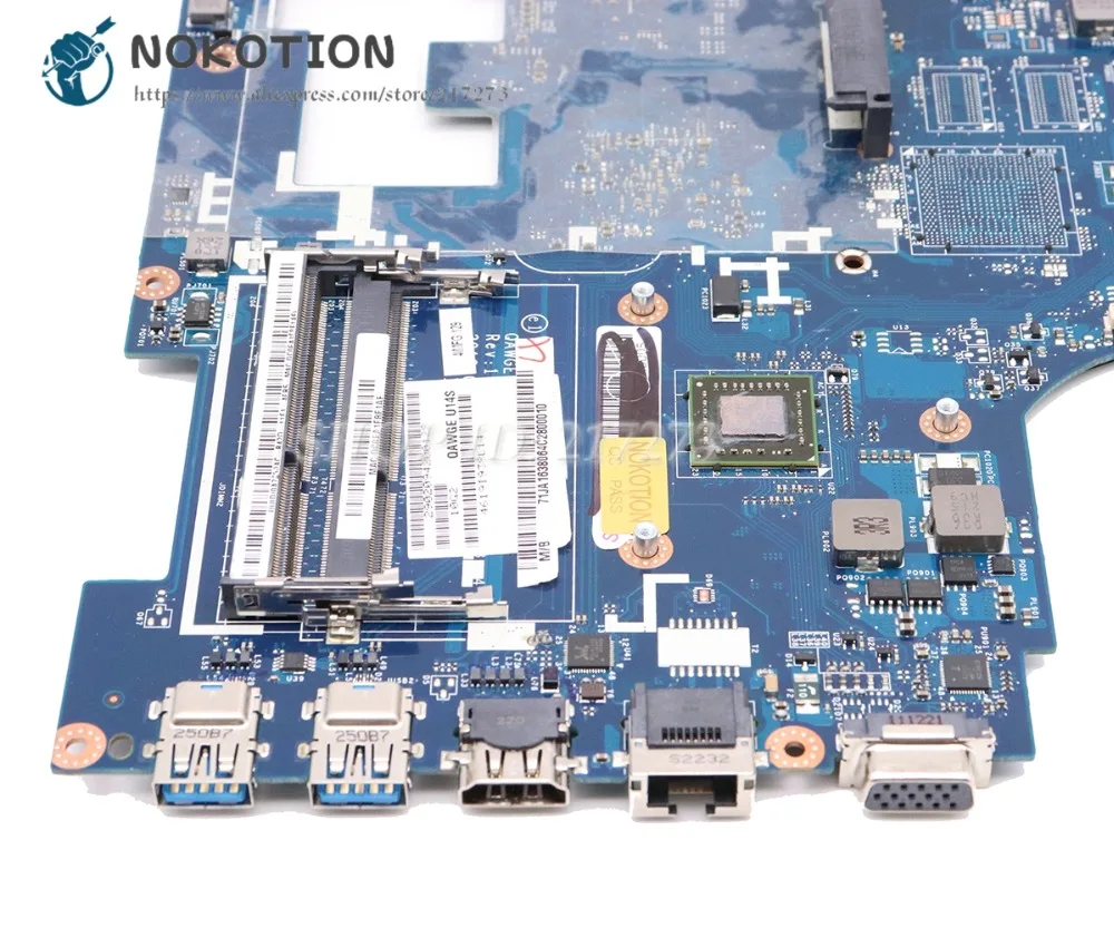 NOKOTION QAWGE LA-8681P материнская плата для ноутбука lenovo ideapad G485 основной плате 14 ''DDR3 CMC70 Процессор