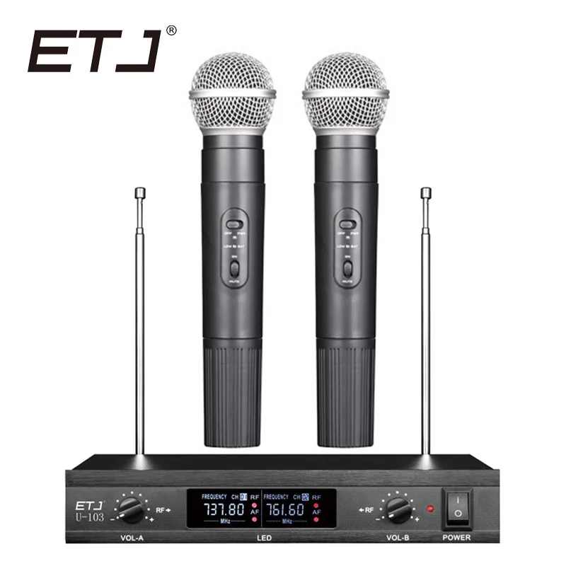 ETJ бренд двойной беспроводной микрофон изменяемый ручной поясной беспроводной микрофон U-103 - Цвет: Model 1