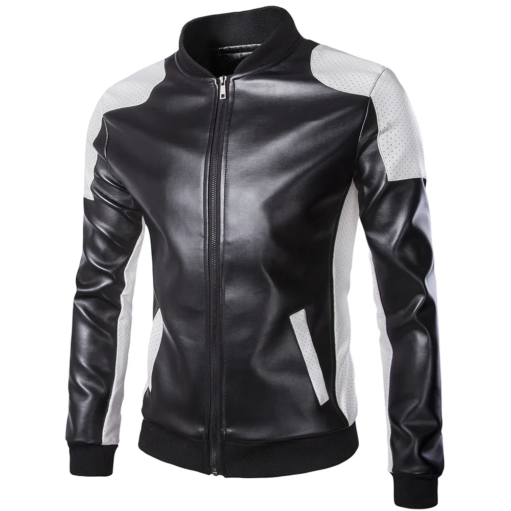 2019 Новое поступление брендовая мотоциклетная кожаная куртка Мужские кожаные куртки jaqueta de couro masculina мужские кожаные пальто