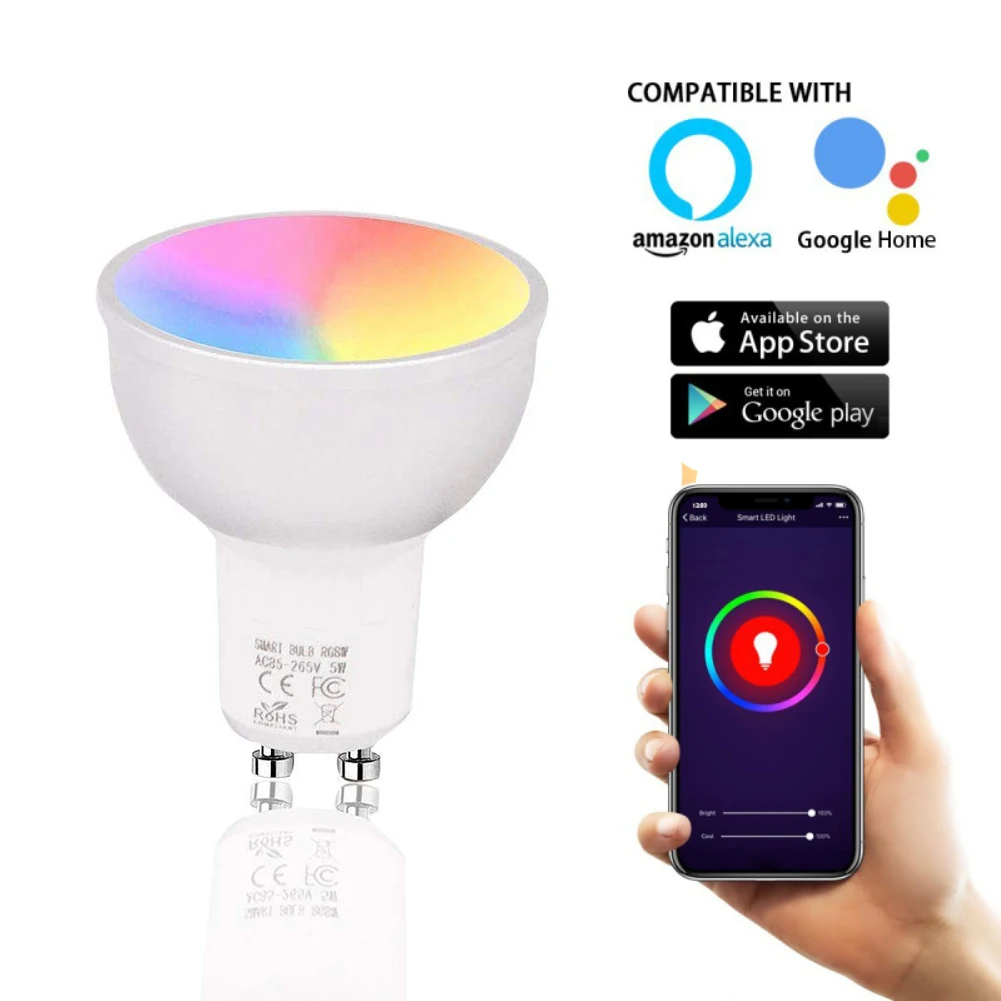 Wifi умный светодиодный светильник лампы GU10 приложение дистанционное управление переключатель затемнения совместим с Amazon Alexa/Google Assistant/IFTTT