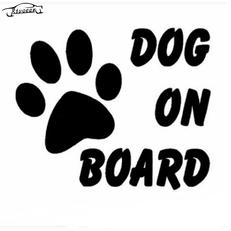 

Dog on Board Car Sticker Car-styling Stylish Pet Footprint Paw Puppy Reflective Stickers Decals Auto Decoration Accessories