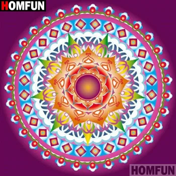 

HOMFUN Full Square/Round Drill 5D DIY Diamond Painting "Mandala flower" 3D Embroidery Cross Stitch 5D Home Decor A17455