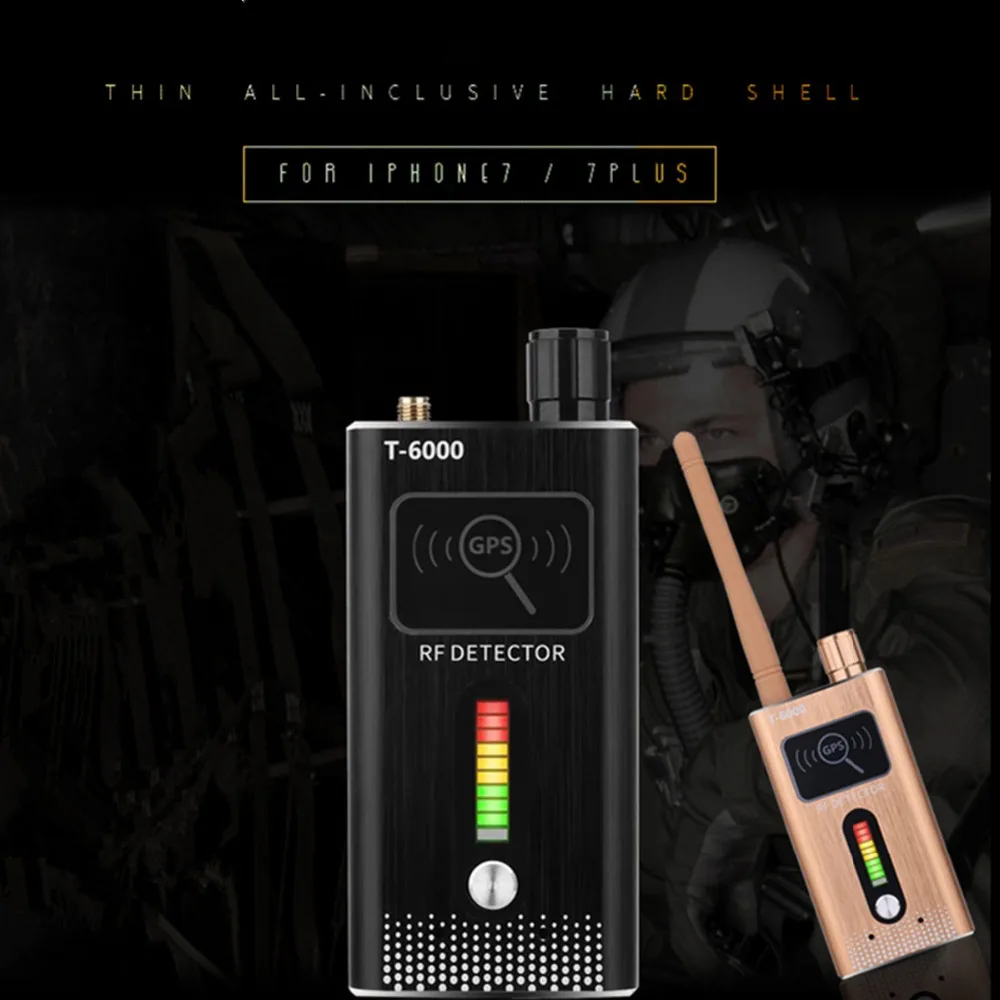 

Portable RF Signal Detector Expert GPS Tracker Detection 2G/3G/4G GPS Tracker Bug Detector Anti Candid Full Range T6000(Black)