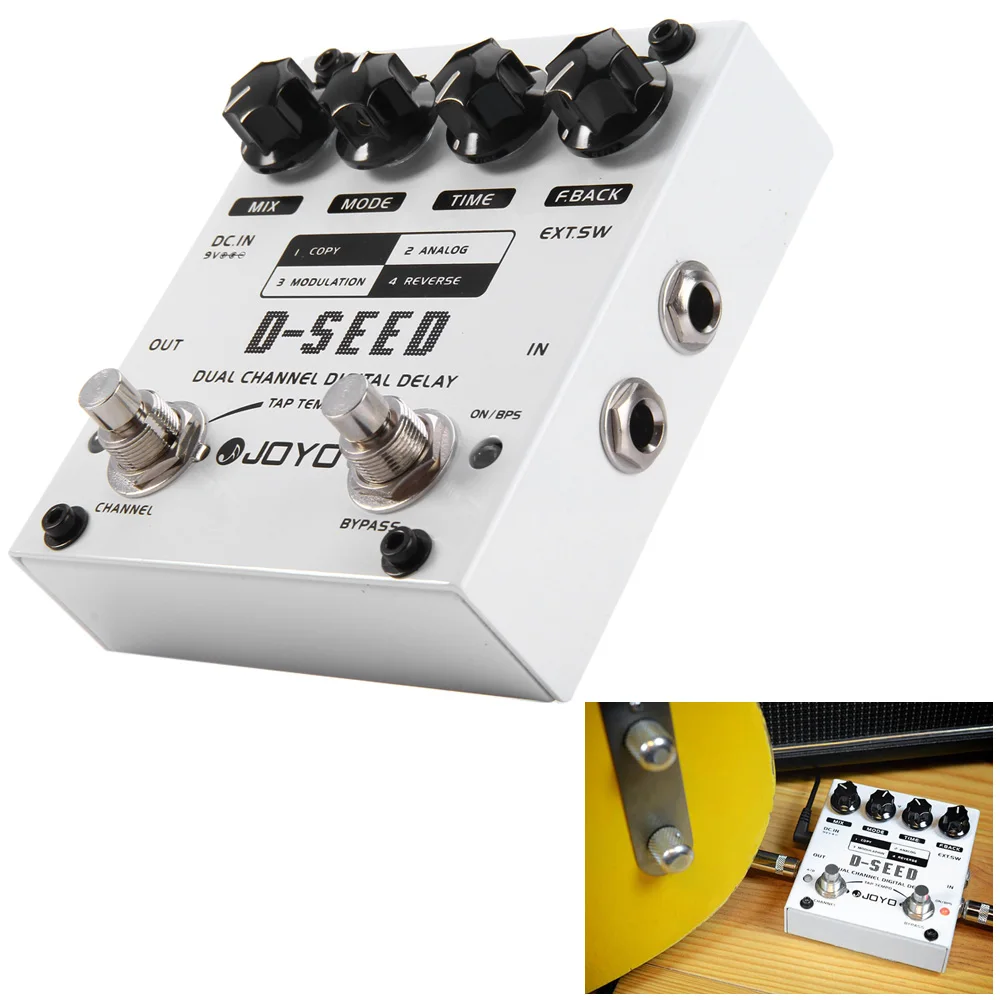 

JOYO D - Seed Dual Channel Digital Delay Guitar Effect Pedal with Four Modes Guitar Parts Musical Instruments
