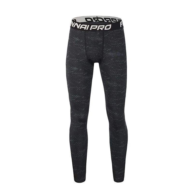 Men Training Fitness Tight Quick Dry Pants Camouflage Black Long Pants Sportswear Bodybuilding