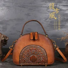 Роскошные женские сумки из натуральной кожи, женские элегантные сумки через плечо в стиле ретро, женские сумки ручной работы из коровьей кожи