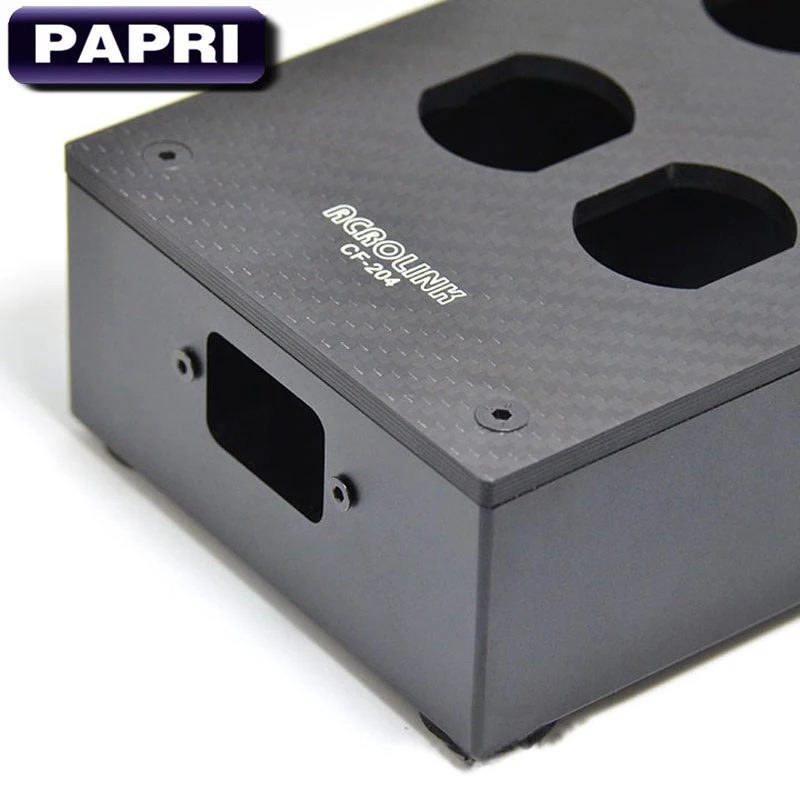 HIFI Carbon Fiber AC Power Distributor Aluminum box 4 outlet Chassis