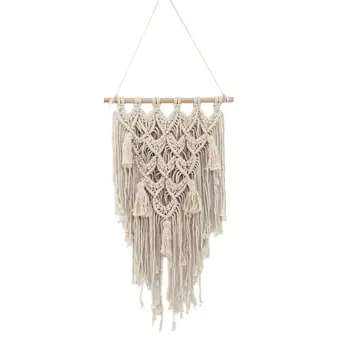 

Handmade Wall Hanging Tapestry Macrame Wedding Backdrop Art Wedding Home Living Room Decoration Ornament