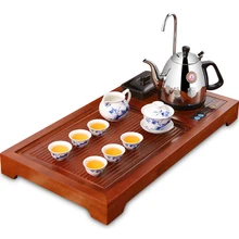 220 В 304 л деревянный чайный поднос нержавеющая сталь Электрический чайник чайный сервиз чайное ведро автоматически