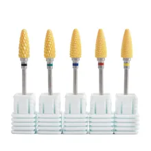 Сверло для ногтей пуля керамический вращающийся Бур резцы для фрезы для маникюра Инструменты для педикюра электрические аксессуары для ногтей