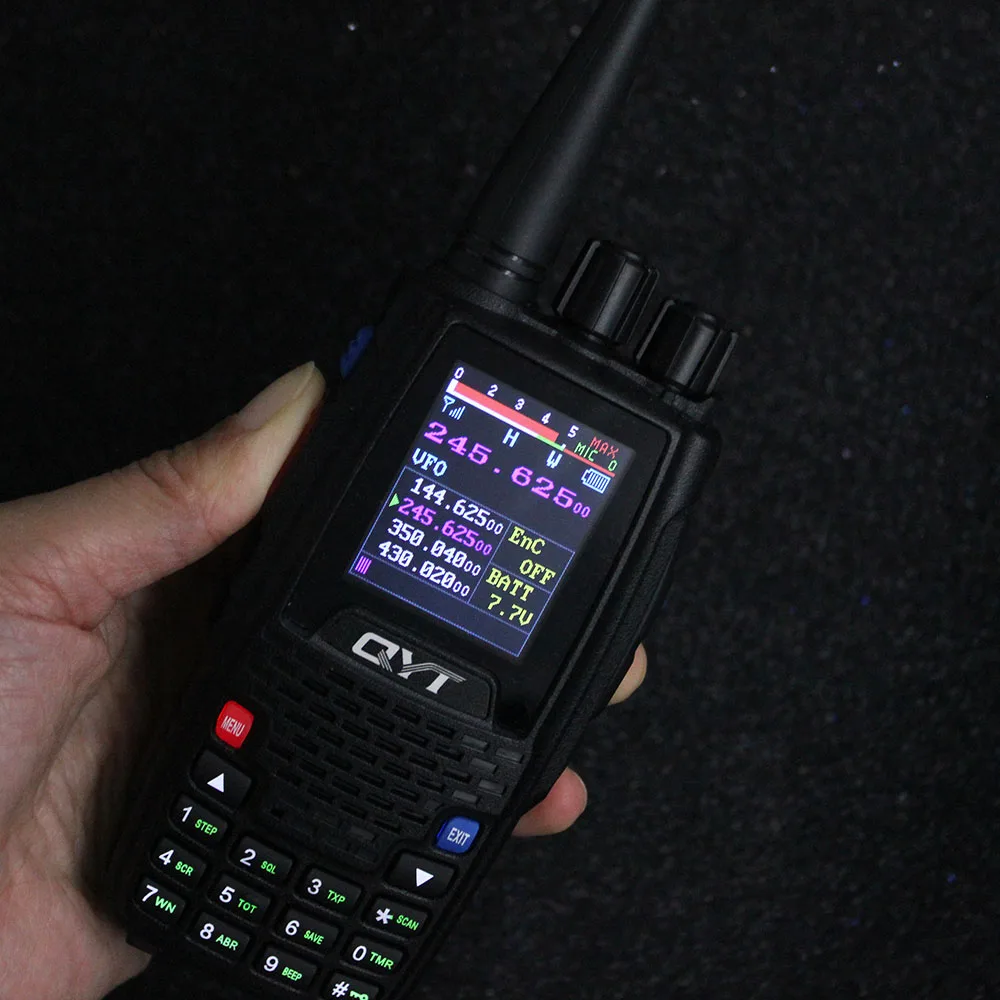 Estação de Rádio Walkie Talkie Quad Band Handheld Amador Intercom Kt8r Cor Display 5 w 2000 Mah fm Transceptor Qyt Kt-8r 8 Qyt KT 8R walkie talkie quad band