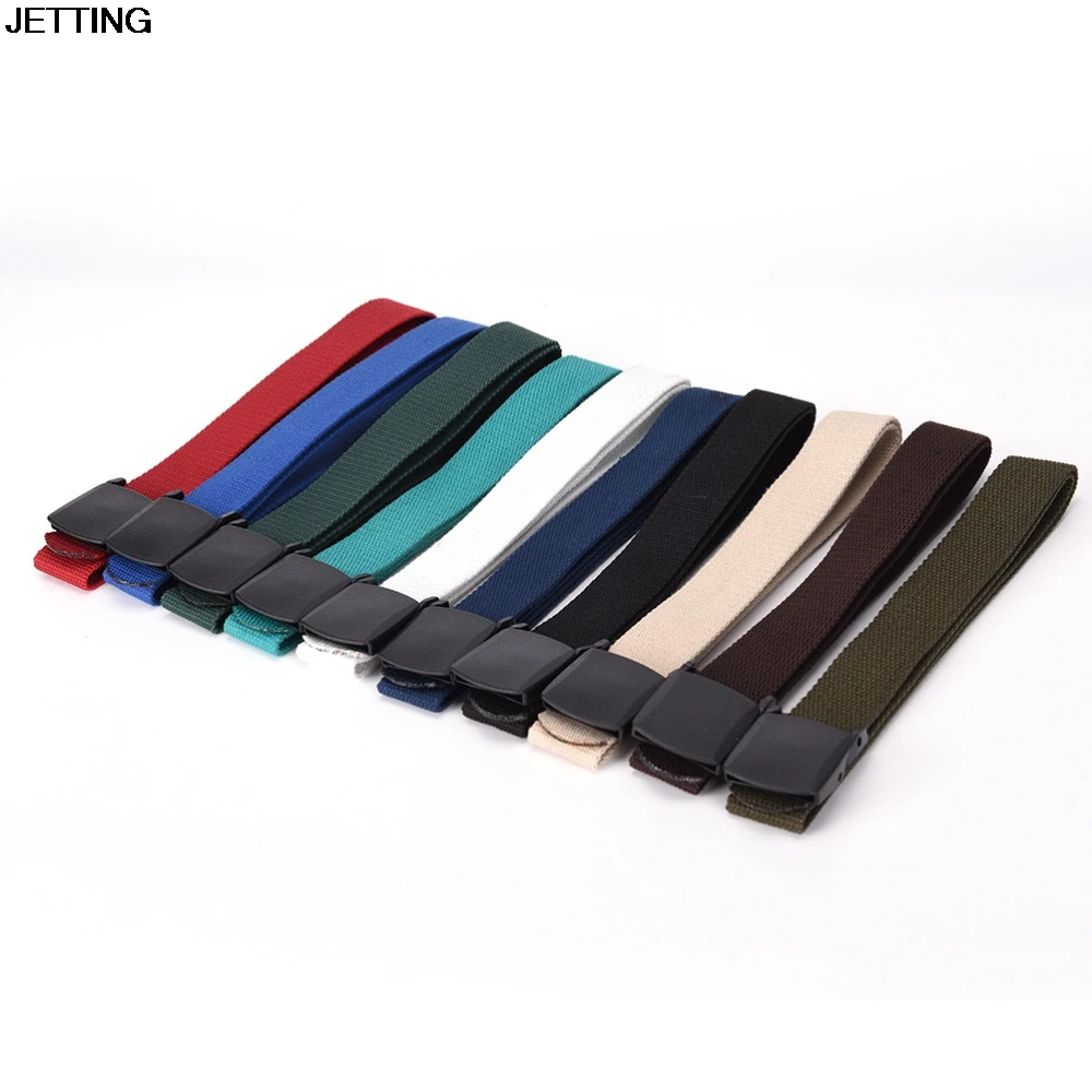 

JETTING 2017 Men Belts Canvas Belt Casual Anti Allergy Plastic Buckle Belt Waistband