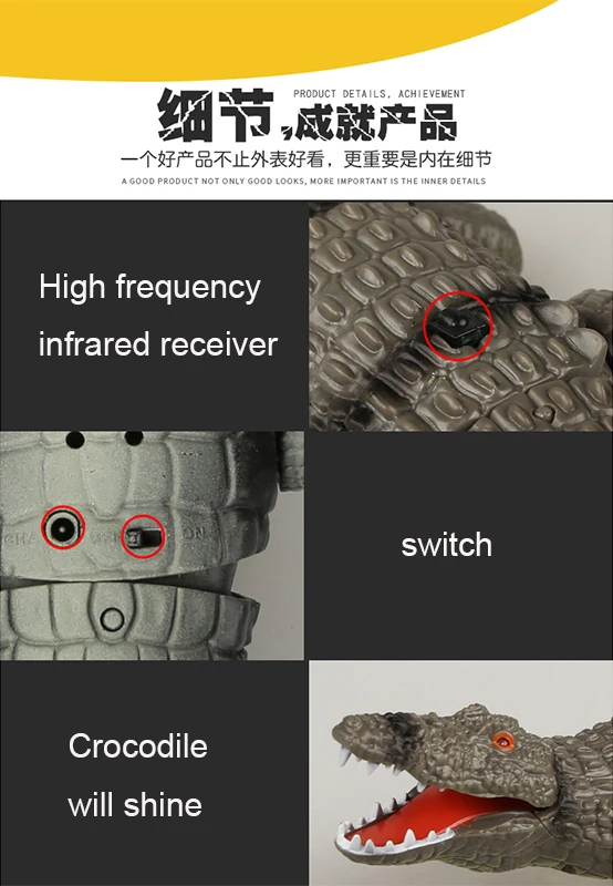 Todo o Brinquedo das Crianças de Controle Toda a Pessoa Remoto Crocodilo Criativo Novidade Presente Spoof Brinquedo Infravermelho Bebê Aprendizagem 8 Brinquedos e hobbies