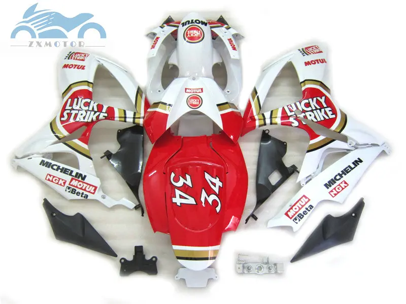 Комплекты обтекателей для мотоцикла Suzuki GSXR 600 K6 GSXR600 750 2006 2007 ABS 06 07 red Lucky Strike|Полные комплекты обтекателей| |