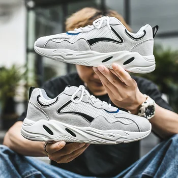 

New Fashion Brand Walking Breathable Footwear sneaker Shoes Boys Lace Up Flats Men Casual Shoes Male Trainers Shoes E21-39