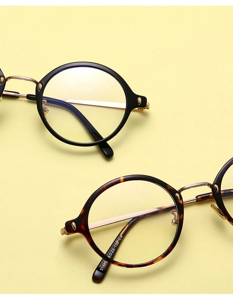 Круглые металлические Оправы для очков Для женщин Для мужчин Малый Винтаж оптический Очки модные Брендовая Дизайнерская обувь очки