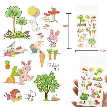 

Cartoon Cute Kids Children Rabbit Bird Animal Temporary Tattoo Sticker Fake Flash Taty For Children Party