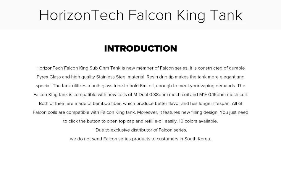 Оригинальная HorizonTech лампа Falcon King с испарителем, 6 мл/2 мл, атомайзер с M1+ катушкой, m-двойная катушка, электронная сигарета против Uwell Crown, 4 бака