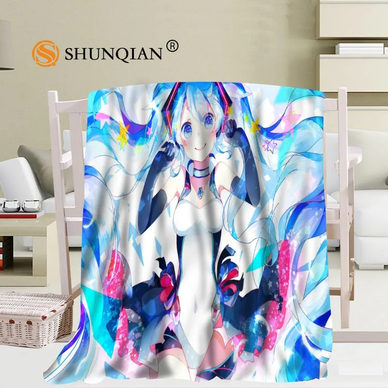 

Hatsune Miku Anime Blanket Soft DIY Sofa Bed Throw Blanket Kid Adult Warm Custom Blanket 56x80Inch50X60Inch40X50Inch