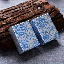 100 шт./лот серьги, кольцо, ожерелье коробка ювелирных изделий набор квадратных картонная коробка для хранения Колье оптом