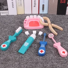 6 шт./компл. стоматология доктор детские развивающие деревянные детские игрушки для девочек, детские игрушки для девочек картонной картинкой играющих реальной жизни Моделирование доктор ролевые игры подарок