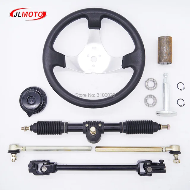 300mm Steering wheel 420mm Gear Rack Pinion 380mm U Joint Tie Rod