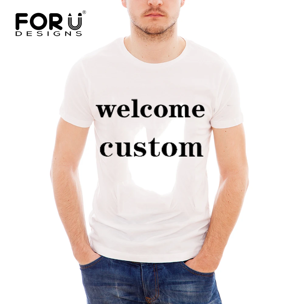 

FORUDESIGNS Cutomized Men Sports T Shirt Accoding to Your Designs Custom Running Shirt Training T-Shirt Gym Clothing Sportswear