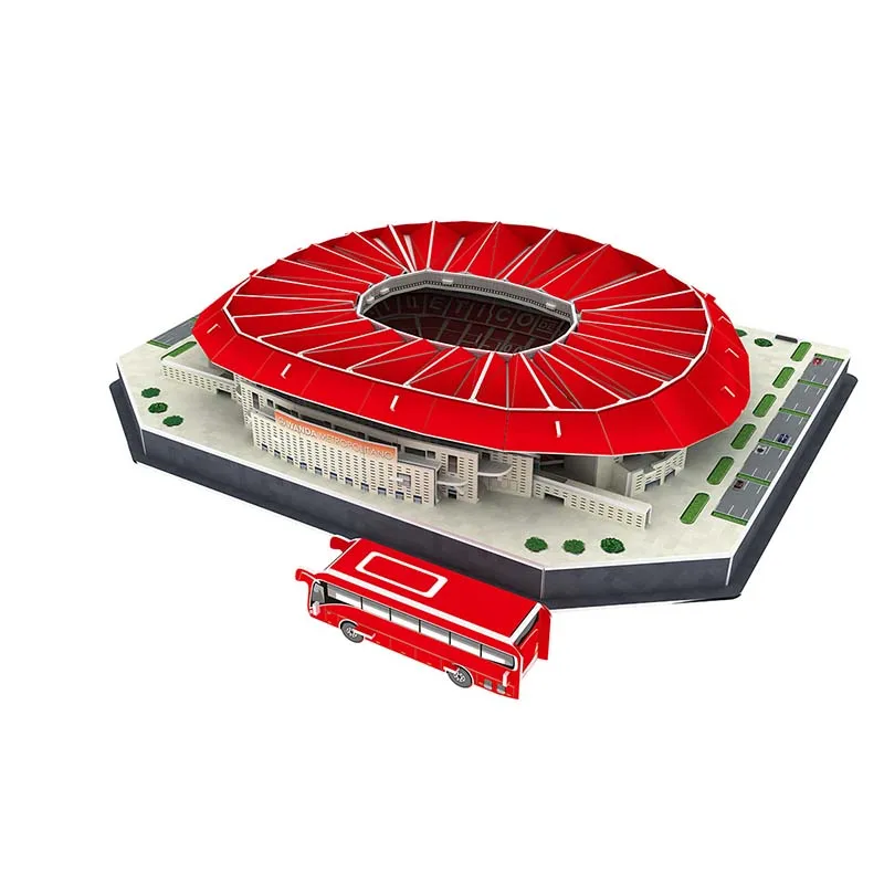3D паззл с архитектурой головоломка Европейский футбольный клуб DIY Модель бумажное строительство футбольный стадион игрушки собрать подарки коробка набор - Цвет: 166 Wanda