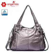 Angelkiss женский кошелек и сумки мягкие Промытые из искусственной кожи сумки на плечо Хобо сумки-мессенджеры