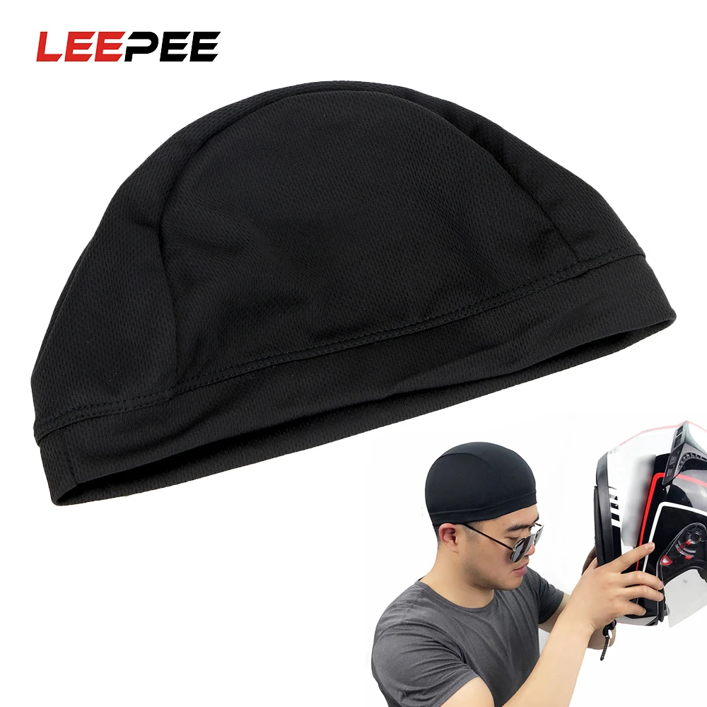 

LEEPEE Motorcycle Helmet Inner Cap Racing Cap Under Helmet M/L Quick Dry Breathable Hat for Riding Sports Sweat Hat