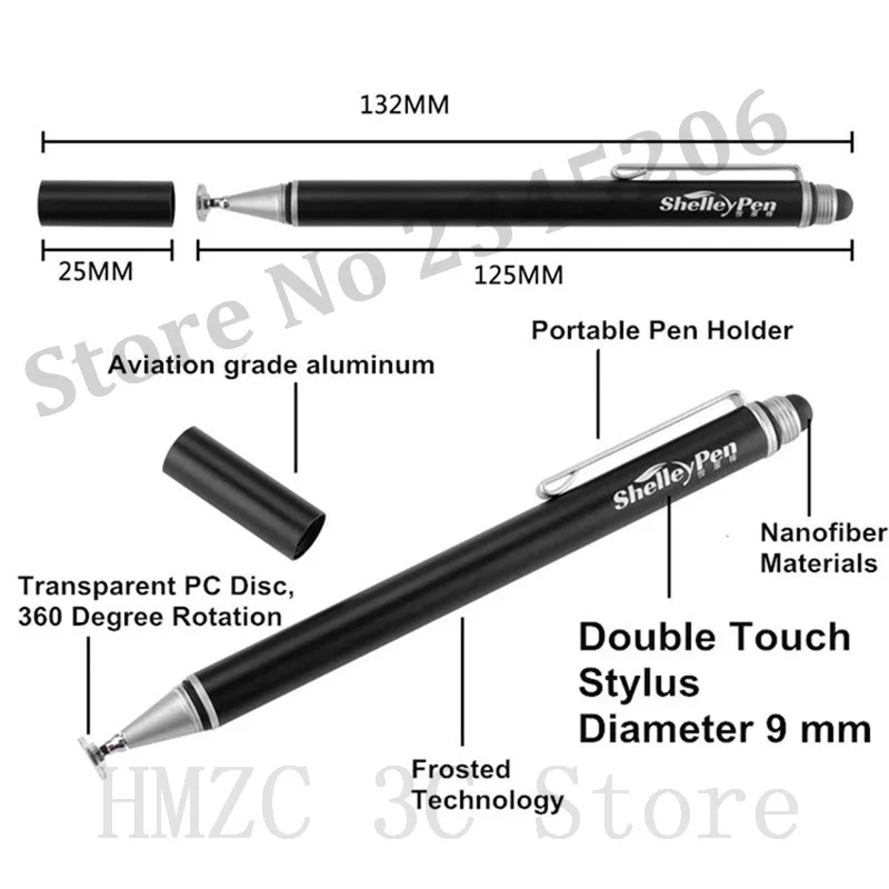 3 шт. стилус для apple pencil tablet, двойная сенсорная ручка для всех емкостных экранов, рисования, записи, игр, активных стилусов