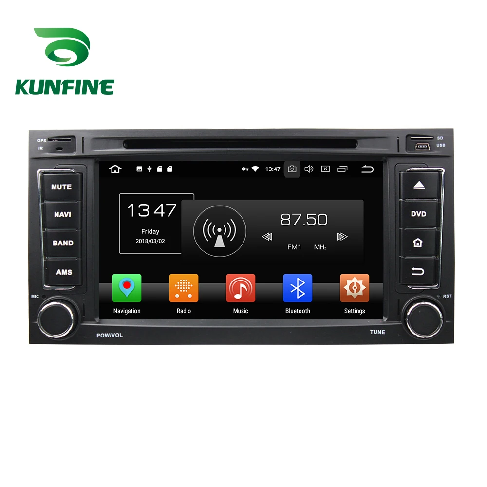 

KUNFINE Quad Core 2GB RAM Android 8.1 Car DVD GPS Navigation Multimedia Player Car Stereo For VW TOUAREG 2010-16 Radio headunit