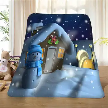 

Custom graphics-winter-snowman- (1) Blanket Soft Fleece DIY Your Picture Decoration Bedroom Sofa Multi Size#929-02-001-54