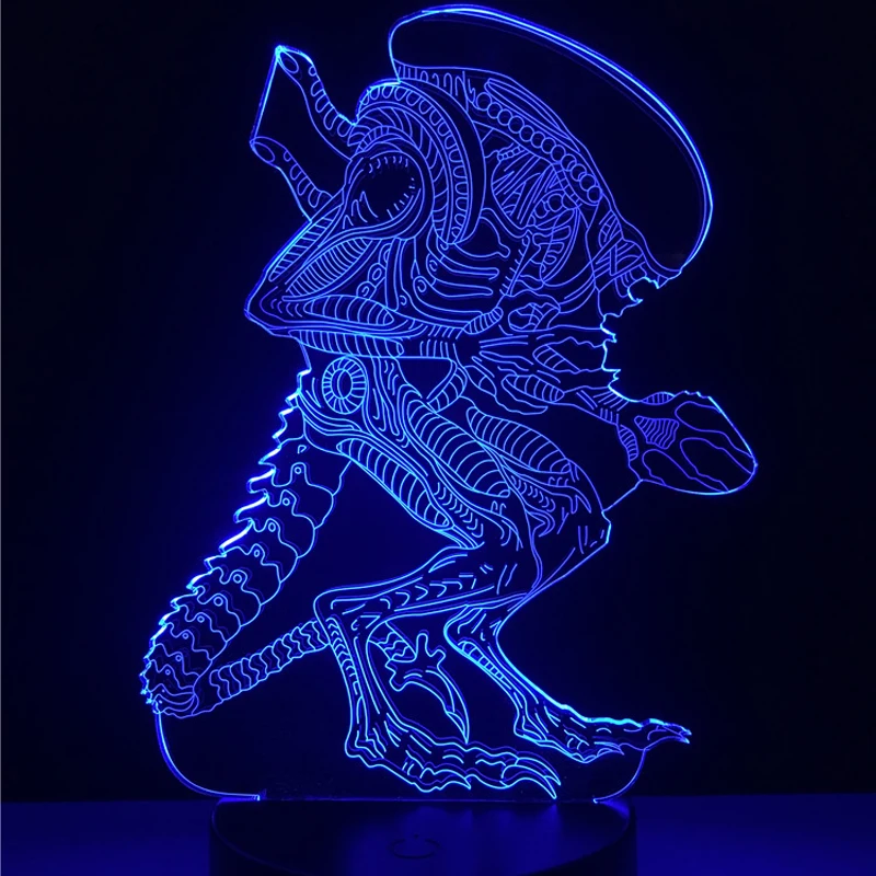 Горячая Распродажа 3d светильник Alien vs Predator Prometheus с USB подсветкой 7 цветов ночник