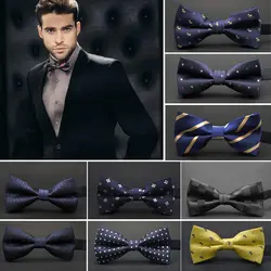 Мужской галстук 10 цветов, мужской галстук-бабочка, полиэстер, шелковый галстук-бабочка, однотонный клетчатый галстук-бабочка, Свадебный