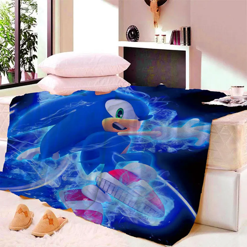 

Anime Sonic Adventure Game Blanket Mat Tapestry Soft Wall Bedspread Beach Towel Mat Blanket Table Beach Towel Cosplay