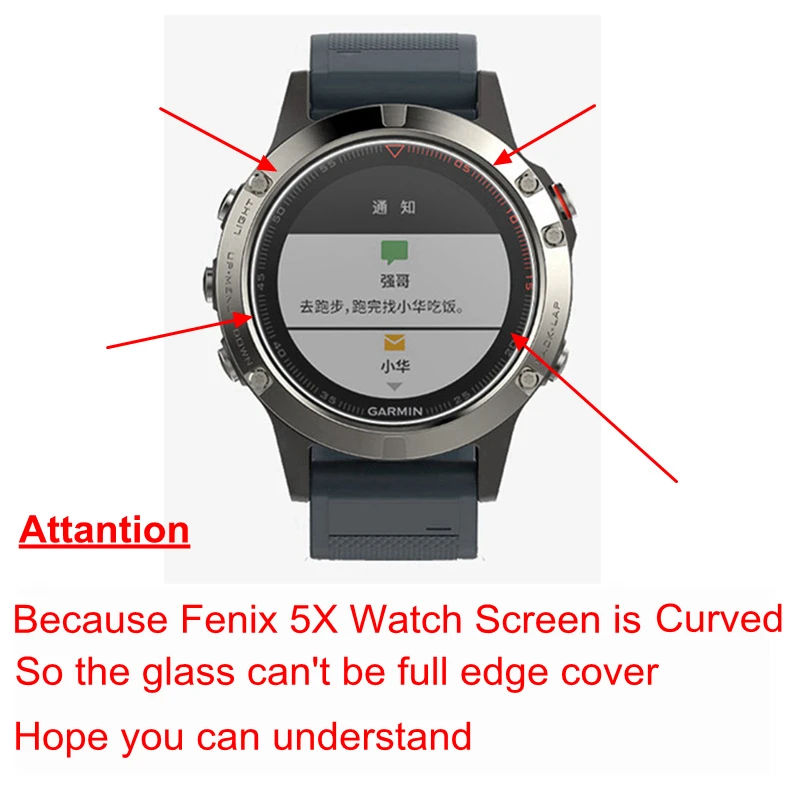 Закаленное стекло YUEDAER для Garmin Fenix 5 5X Защитная пленка экрана Смарт часы с полным